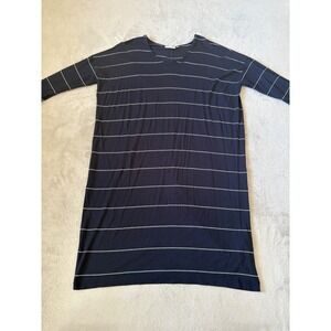 Masai Women's Size Large Striped Knit Dress Casual Comfy T-Shirt Style Dress